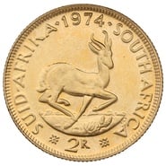 1974 R2 Gold Coin 2 Rand South Africa
