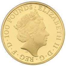 2018 1oz Red Dragon of Wales Gold Coin Queen's Beasts Proof Boxed