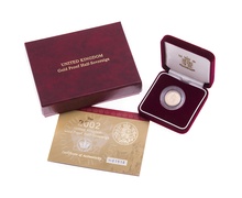 2002 Gold Proof Half Sovereign Boxed