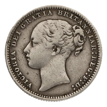 1875 Victoria Silver Shilling Die 41