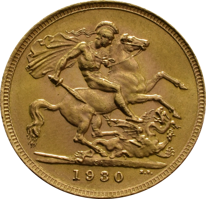1930 Gold Sovereign Coin George V SA NGC MS64 UNC