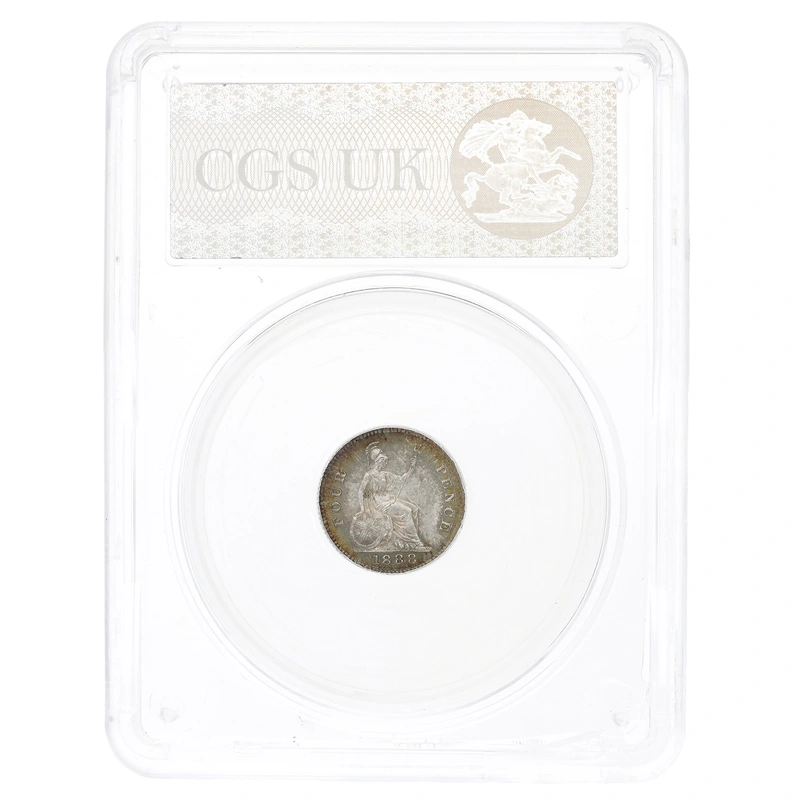 1888 Silver Groat Fourpence Coin Queen Victoria CGS82