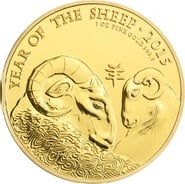 2015 Year of the Sheep Gold Coin 1oz Royal Mint Lunar Series