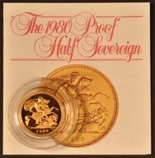1980 Proof Gold Half Sovereign Boxed