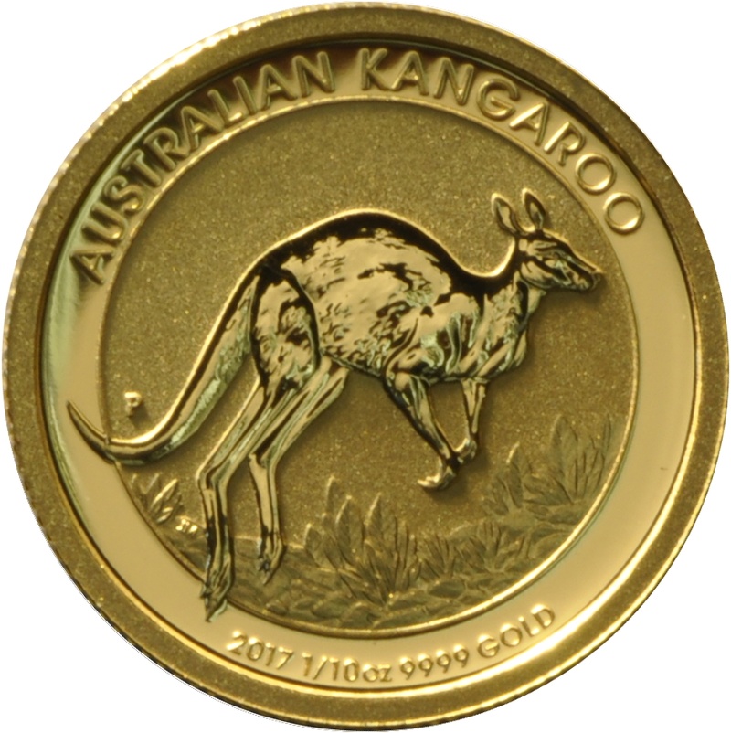 2017 1/10oz Australian Kangaroo Gold Nugget Coin
