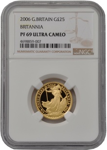 2006 Proof 1/4oz Gold Britannia Coin NGC PF69