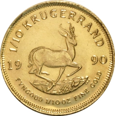 1990 1/10oz Krugerrand Gold Coin