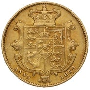 1832 Gold Sovereign Coin William IV
