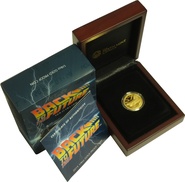 Perth Mint 2015 Back to the Future Delorean 1/4oz Gold Proof Coin Boxed