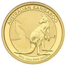 2016 1/4oz Australian Kangaroo Gold Nugget Coin