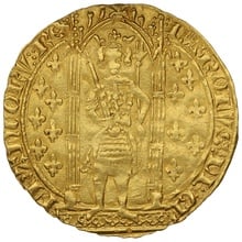 1364-1380 France Charles V Gold Franc a Pied