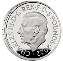 2022 Platinum Piedfort £5 Proof Crown Her Majesty Queen Elizabeth II Memorial Boxed