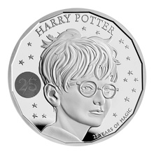 2022 Proof 1oz 25th Anniversary of Harry Potter Silver Coin Boxed