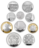 Her Majesty Queen Elizabeth II 2022 Silver Proof Memorial Definitive Coin Set Boxed