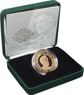 2002 - Gold £5 Proof Crown, Queen Mother Memorial Boxed