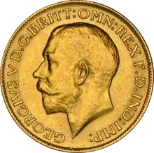 1916 Gold Sovereign Coin George V NGC AU58