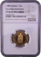 1989 Proof Gold Sovereign NGC PF68