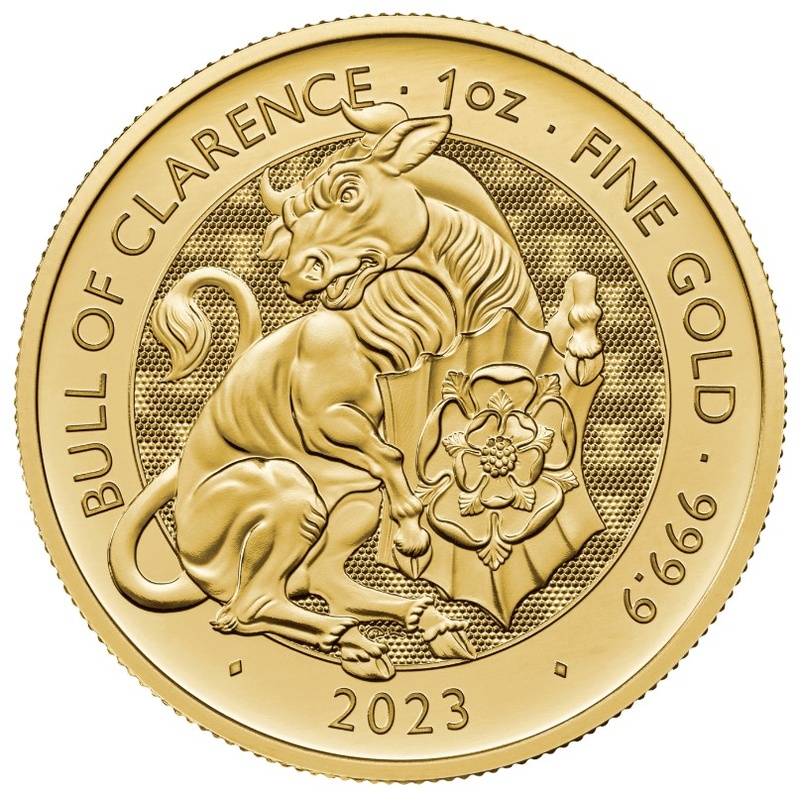 2023 Bull of Clarence Gold Coin Tudor Beasts 1oz