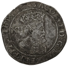 Silver Shilling Coin James I Hammered mm Thistle