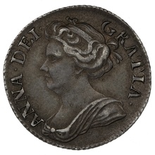1711 Silver Sixpence Coin Queen Anne