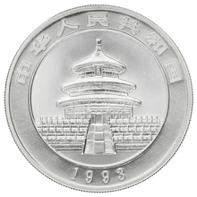 1993 1oz Chinese Panda Silver Coin