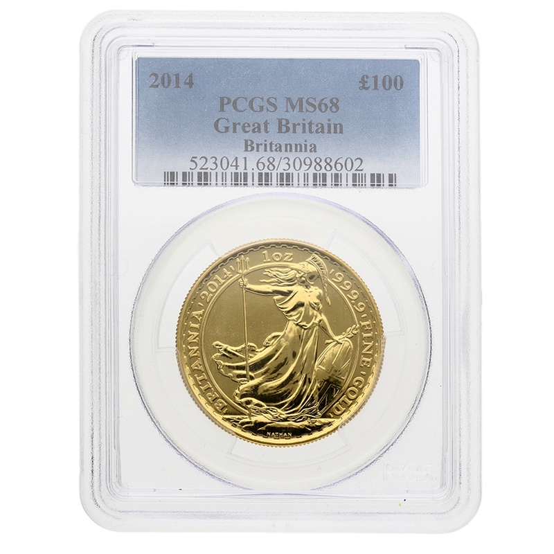 2014 Gold Britannia Coin 1oz PCGS MS68