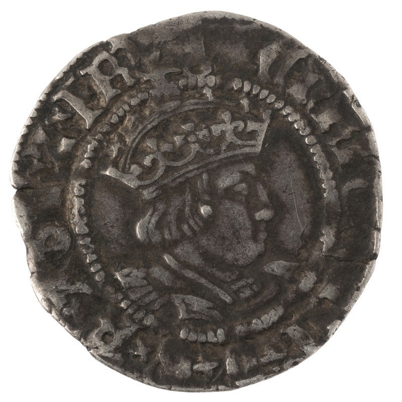 Henry VIII Silver Half Groat Twopence Very Fine