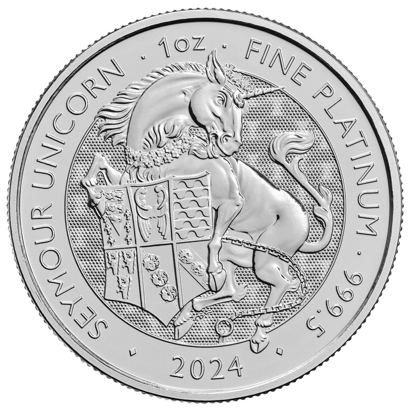2024 Seymour Unicorn Platinum Coin Tudor Beasts 1oz