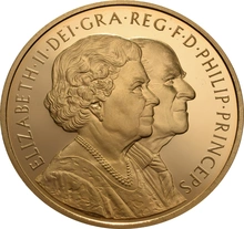 2007 Proof Gold £5 Crown Coin Diamond Wedding