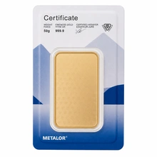50g Gold Bar Metalor