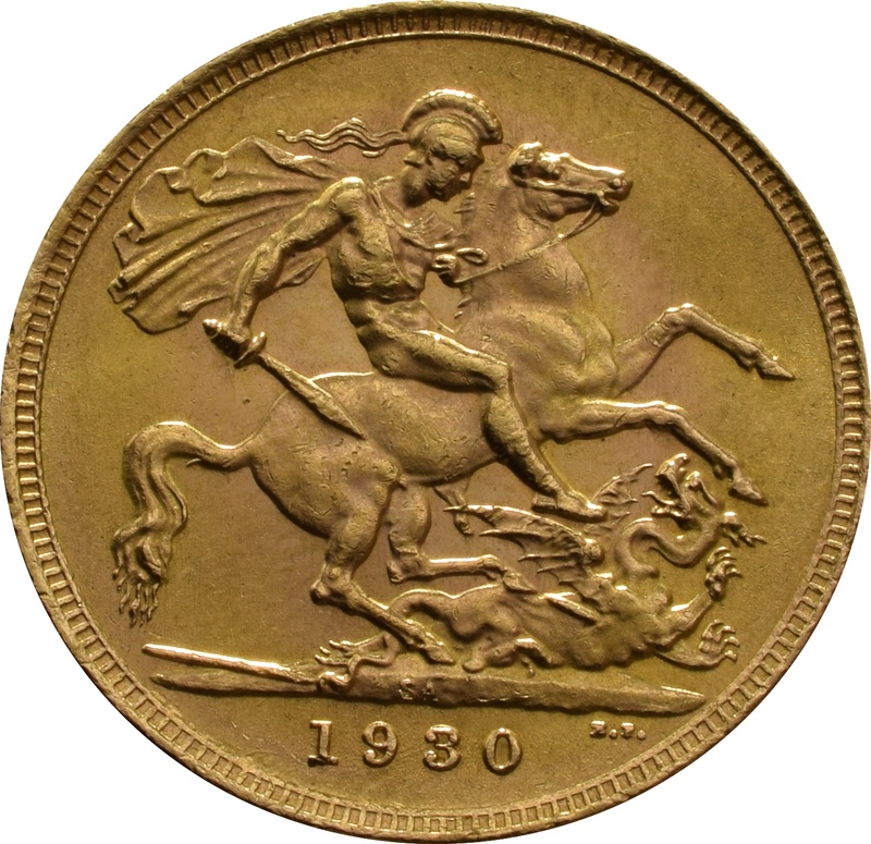 1930 Gold Sovereign Coin George V SA