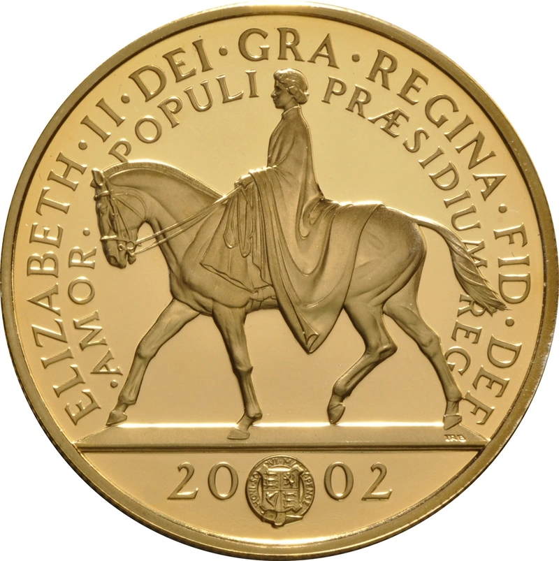 2002 Proof Gold £5 Crown Coin Golden Jubilee