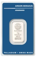 10g Palladium Bar Argor-Heraeus