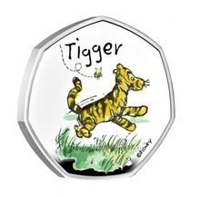 2021 Proof 50p Silver Coin Tigger Boxed