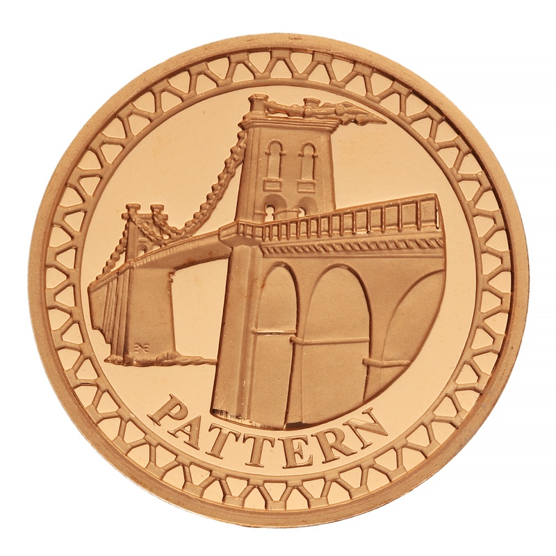 2003 Proof Gold £1 Pound Coin Menai Bridge Pattern