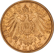 10 Mark German Wilhelm II 1890-1912