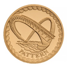 2003 Proof Gold £1 Pound Coin Millennium Bridge Pattern