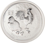 2017 10oz Australian Lunar Year of the Rooster Silver Coin