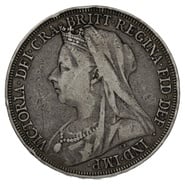 1896 LX Queen Victoria Silver Crown - Fine