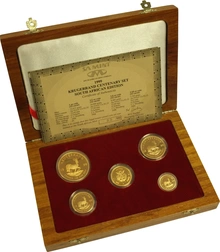 1999 Proof Krugerrand Gold Coin Centenary 5 Coin Set with Pond Boxed