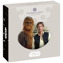 2024 50p Han Solo & Chewbacca Boxed Star Wars Proof Silver Coin Boxed