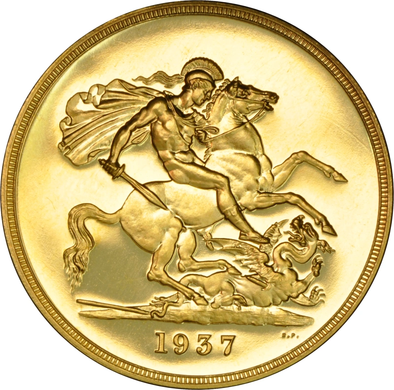 1937 George VI Gold Proof Five Pound £5 Gold Coin NGC PF63 Cameo