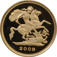 2009 Proof Gold Half Sovereign Elizabeth II Fourth Head