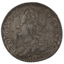 1746 George II Silver Sixpence "LIMA"