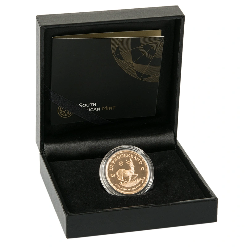 2017 Proof 1/2oz Krugerrand Gold Coin 50th Anniversary Boxed