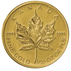 Gold Maple Leaf 1/20 Ounce