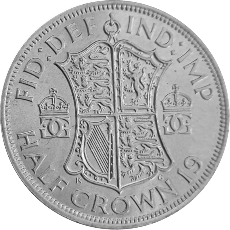 British Silver Half Crown Pre 1947 Coin