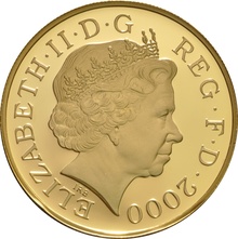 2000 Proof Gold £5 Coin Quintuple Sovereign Queen Mother