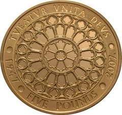 2007 Proof Gold £5 Crown Coin Diamond Wedding