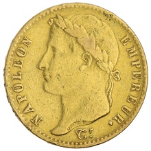 1815 20 French Francs - Napoleon (I) Laureate Head - A